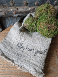 Shabby doek Alles komt goed