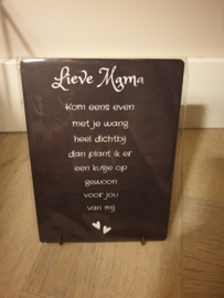 Houten kaart Lieve Mama