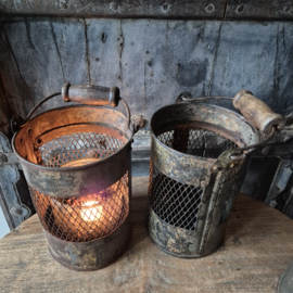 Industriele kandelaar met hengsel (groot)