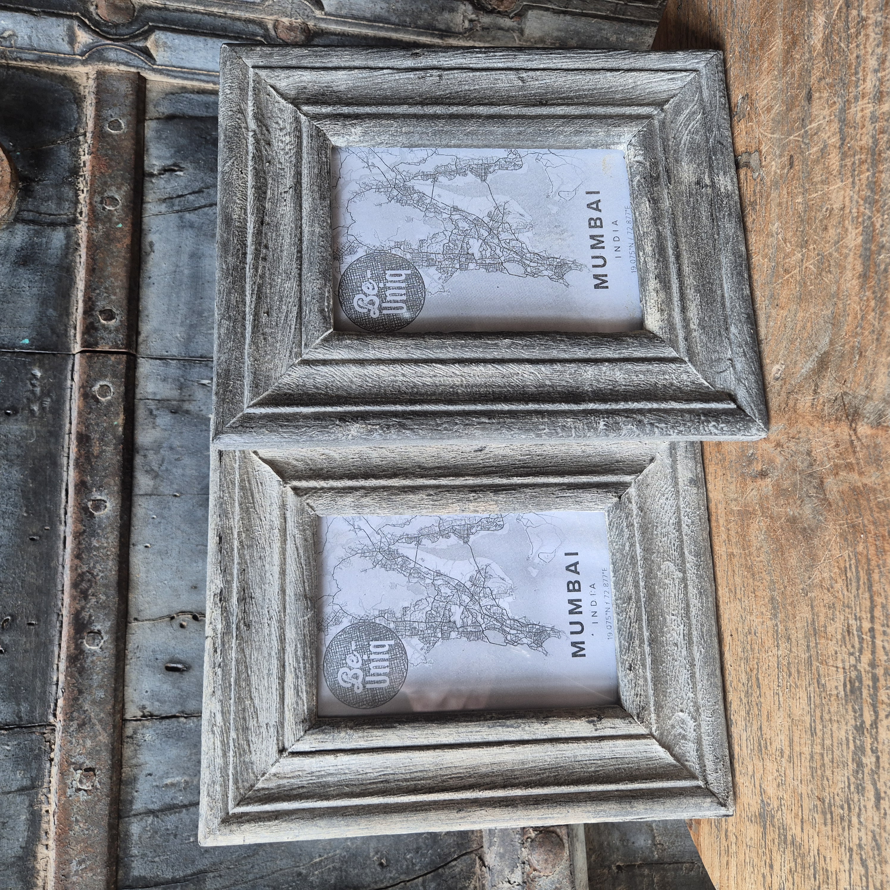 Houten fotolijst landelijk grey S