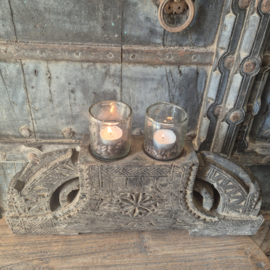 Houten ornament / kandelaar 3