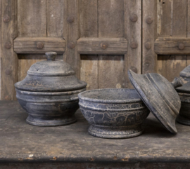 Houten pot met deksel 2