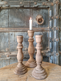 Houten kandelaar 1