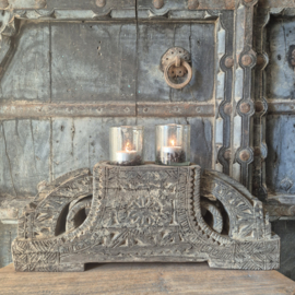 Houten ornament / kandelaar 2