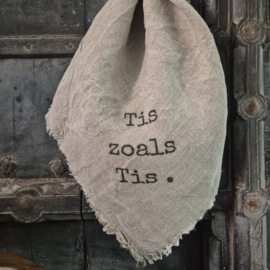 Shabby doek Tis zoals Tis