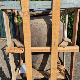 Claypot India bruin & roest / kleipot XXL