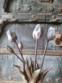 Kunsttulpen bosje grijs