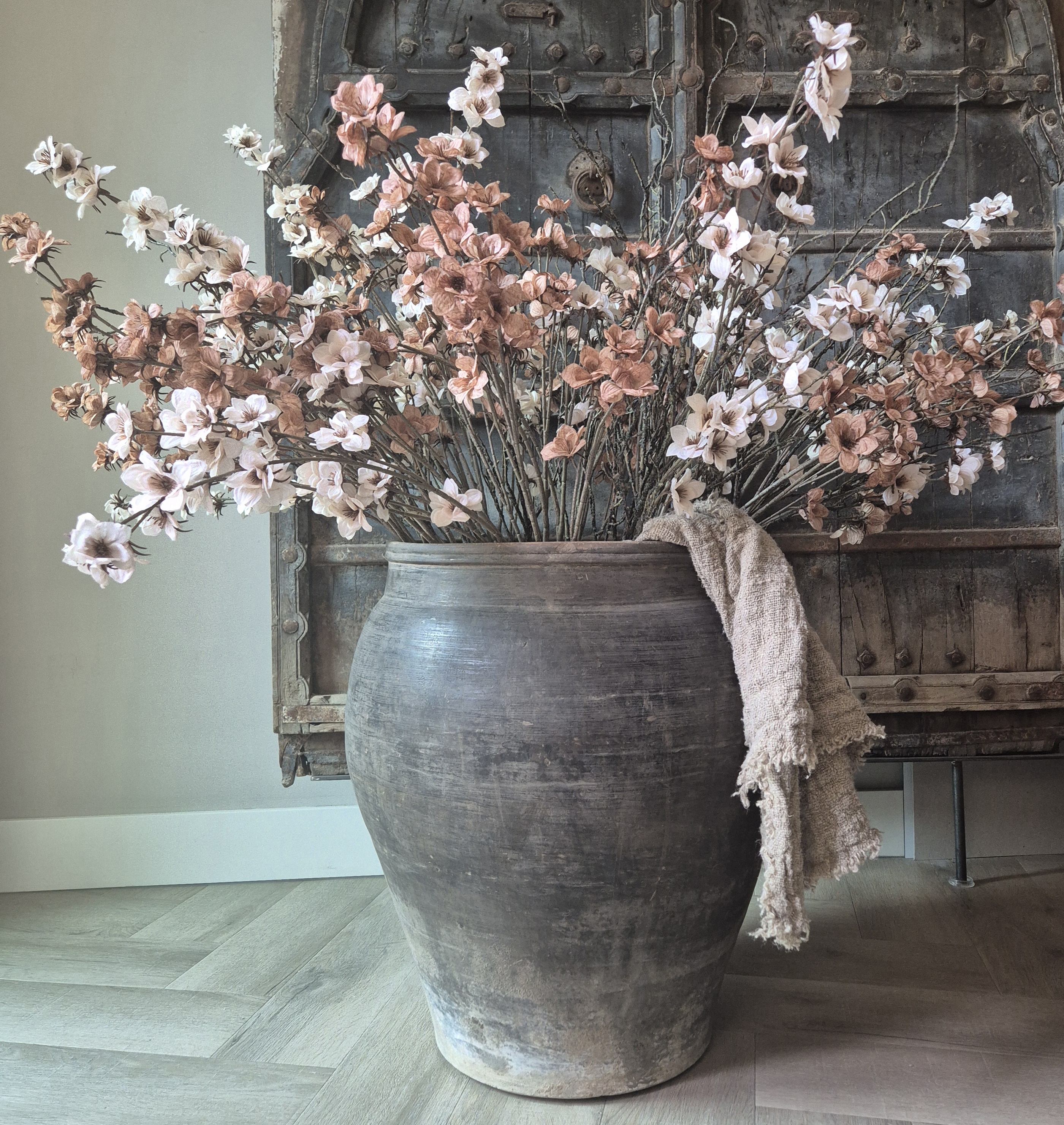 Claypot India grijs / kleipot XL