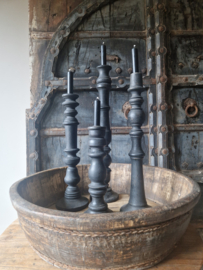 Houten kandelaar black 1