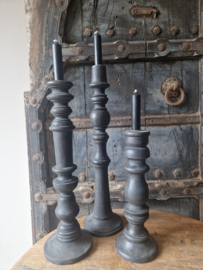 Houten kandelaar black 1