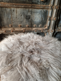 Zitkussen schaap krulhaar grijs