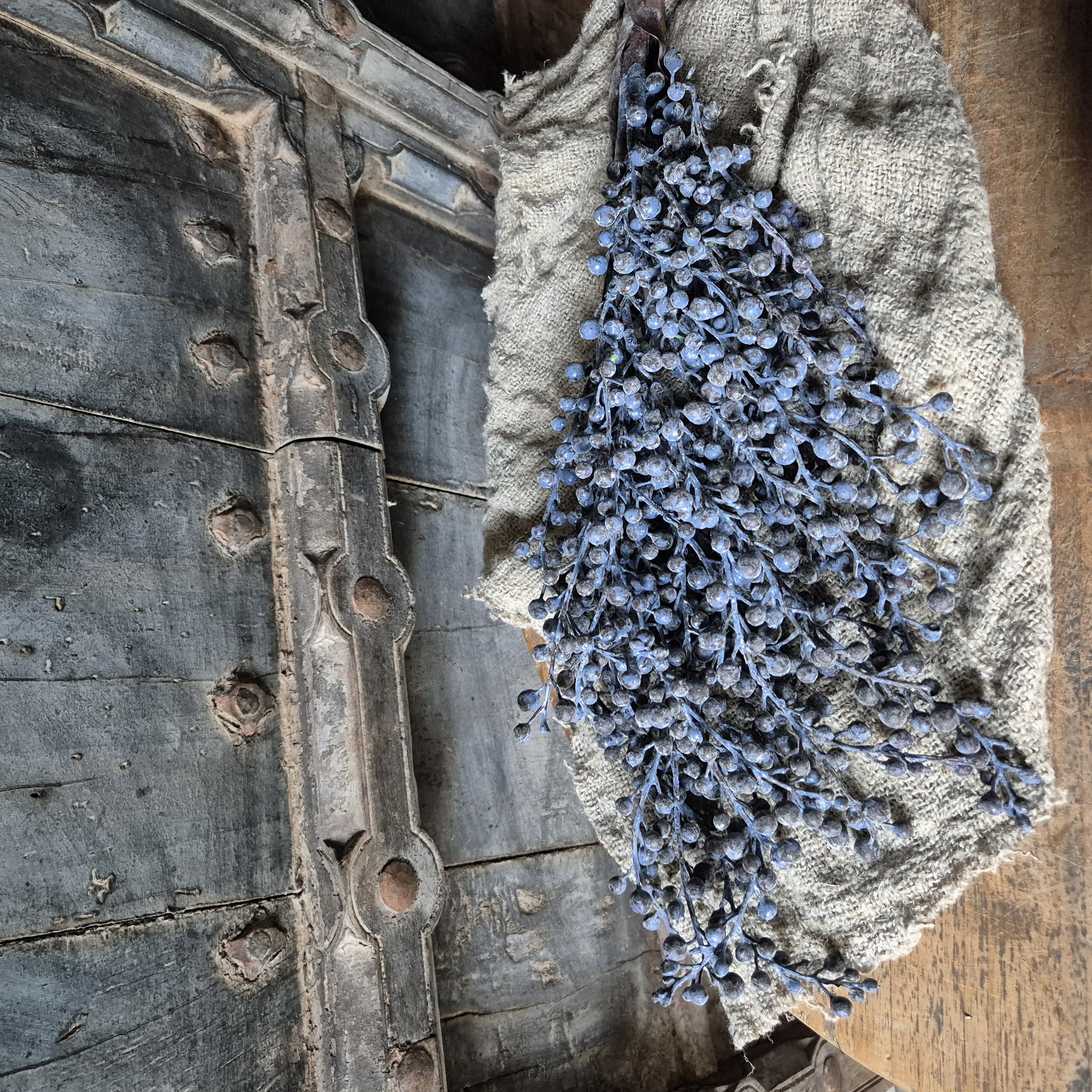Kunst dadeltak blauw/grijs/zwart