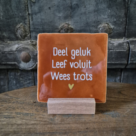 Tegeltje deel geluk