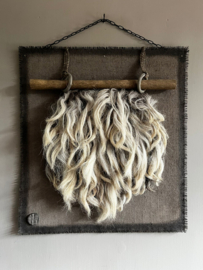 Kalkdoek met woltoef 65x60