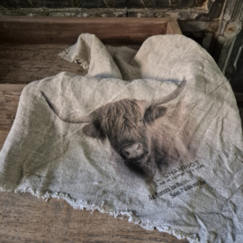 Shabby doek Hooglander (gekleurd) 2
