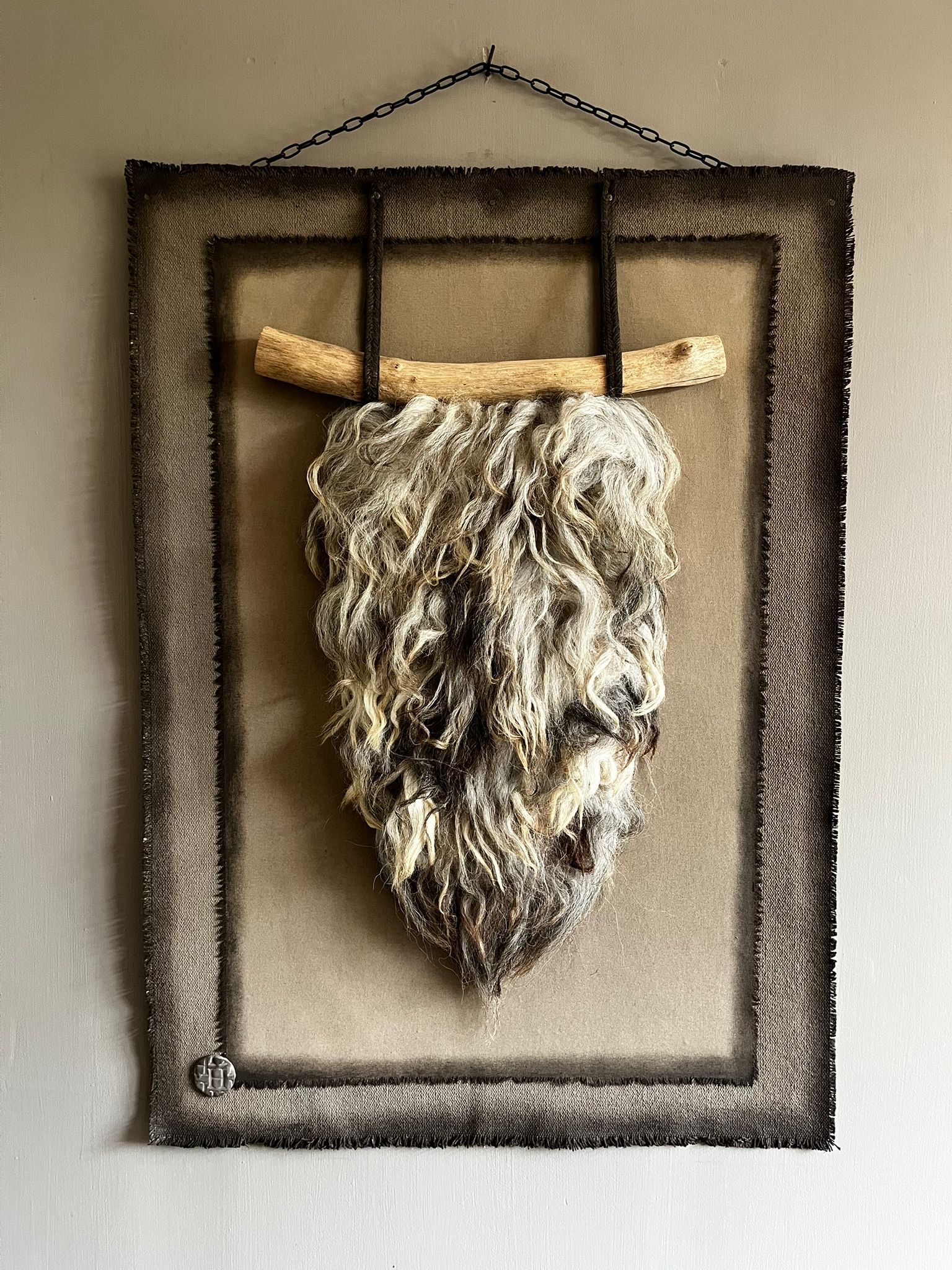 Kalkdoek met woltoef 100x70