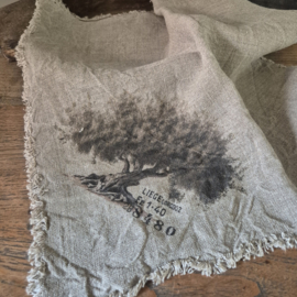 Shabby doek Olijfboom (gekleurd)
