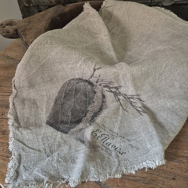 Shabby doek Vaas met magnoliatak (gekleurd)