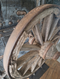 Houten wiel op standaard (groot)
