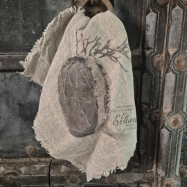 Shabby doek Vaas met magnoliatak (gekleurd)