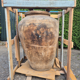 Claypot India bruin & roest / kleipot XXL