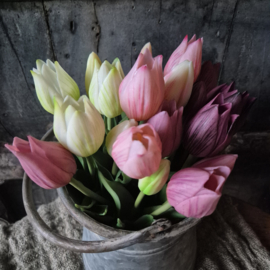 Kunsttulpen bosje wit (klein)