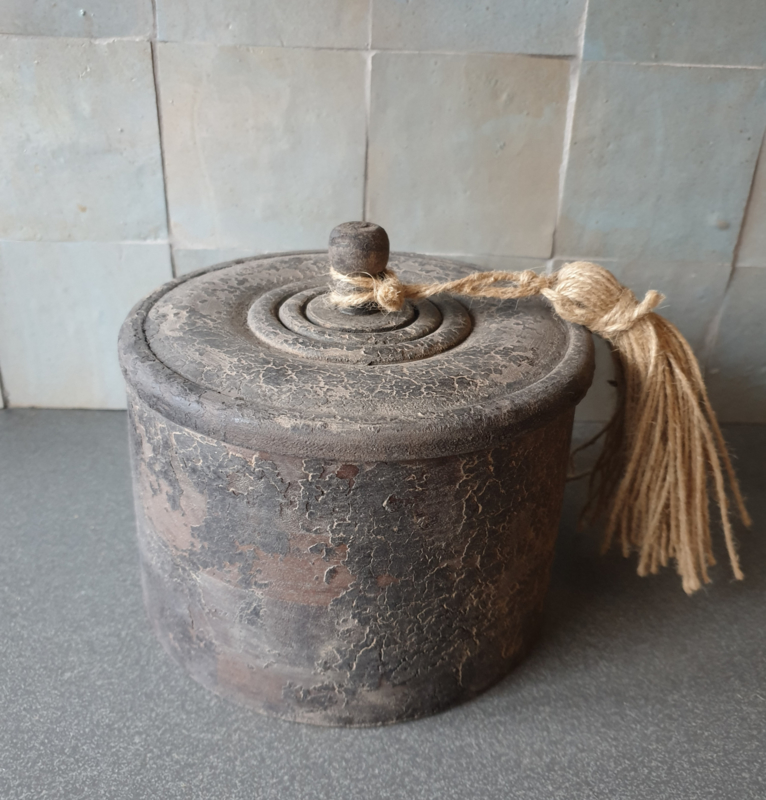 Houten pot met deksel | Houten keuken | by Suus Dè webshop voor landelijk, stoer en sfeervol wonen!