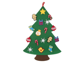 XMAS Felt Tree 72 cm - 17 ornaments