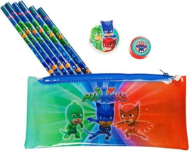 PJ Masks school set etui, potloden, boekje en mozaïek