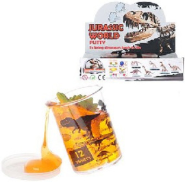 Jurassic World Putty - 1 potje slijm met mini Dinosaurus