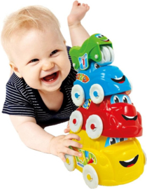 Baby Clementoni - Fun Vehicles - Speelgoed Auto - Verschillende Voertuigen - 3 Auto’s en 1 Motor - 1-3 jaar