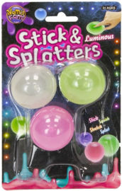 Magic fidget Sticky Balls glow in the dark 3 stuks