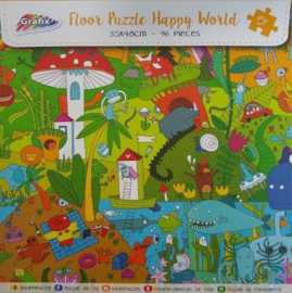 Extreem mooie vloerpuzzel Happy world