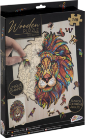 Houten puzzel Leeuw | unieke puzzelstukjes in vorm van dieren