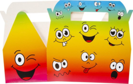 Traktatie doosjes Smiley 6 stuks