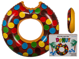 Opblaasbare zwemring, Bruine Donut,