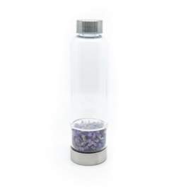 Edelsteen Amethist Drinkfles - Transparant - 400ml