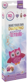 Diamond Painting sleutelhanger uil