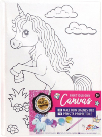 Schilder je eigen Canvas Zeemeermin en Unicorn