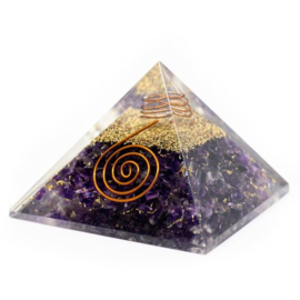 Orgoniet Piramide - Amethist met Kristal (40 mm)