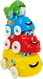 Baby Clementoni - Fun Vehicles - Speelgoed Auto - Verschillende Voertuigen - 3 Auto’s en 1 Motor - 1-3 jaar