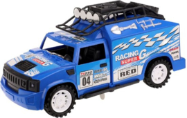 Race Auto Met Licht En Geluid Blauw