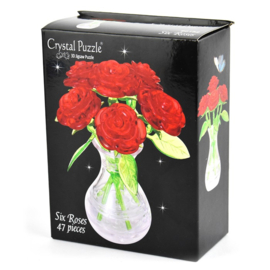 Crystal puzzel 47 stukjes rozen in vaas