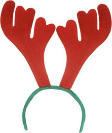 Kerstmis rendieren diadeem - one size rood/groen