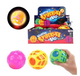 Bouncing ball 'Web' w light Ø10cm