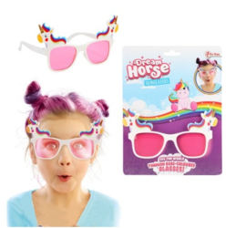 DREAM HORSE zonnebril met roze glazen en eenhoorns