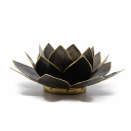Lotus Sfeerlicht Zwart/donkergrijs goudrand