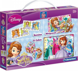 DISNEY SOFIA MINI EDUKIT 3 PARTS (DOMINO, MINIPUZZLE, 6 CUBES) 17X25CM