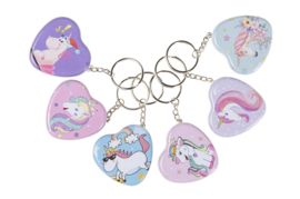 Metalen doosjes eenhoorn/unicorn sleutelhanger