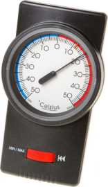 Thermometer Bi-met Mini-Maxi - Zwart